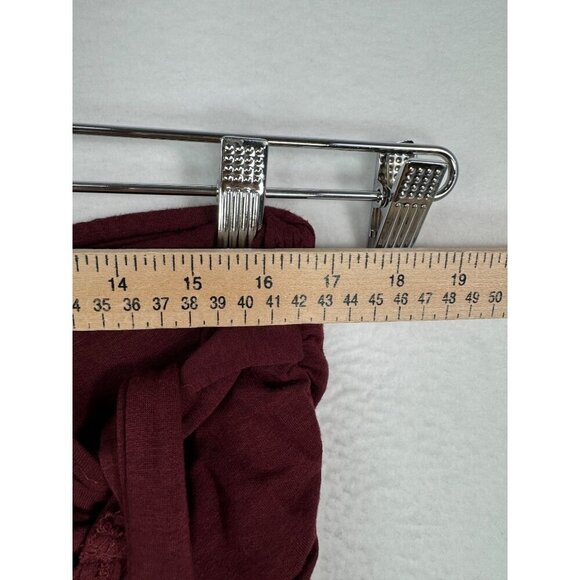 Anthropologie Saturday Sunday Emmett Tie Pants Jersey Maroon wide leg stretchy - Picture 5 of 11